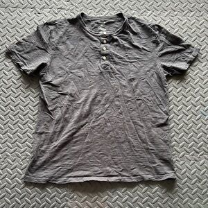 Men's Gray Henley Shirt